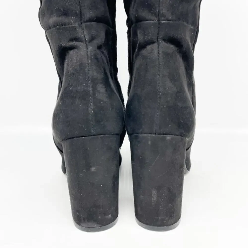 Kenneth Cole Reaction Women's Corie Lace Heeled Boots‎ Black Suede Size 9B